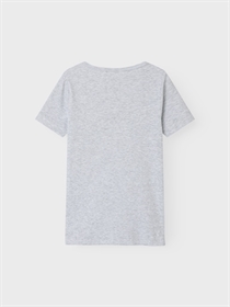 NAME IT Rib T-shirt Nakal Light Grey Melange